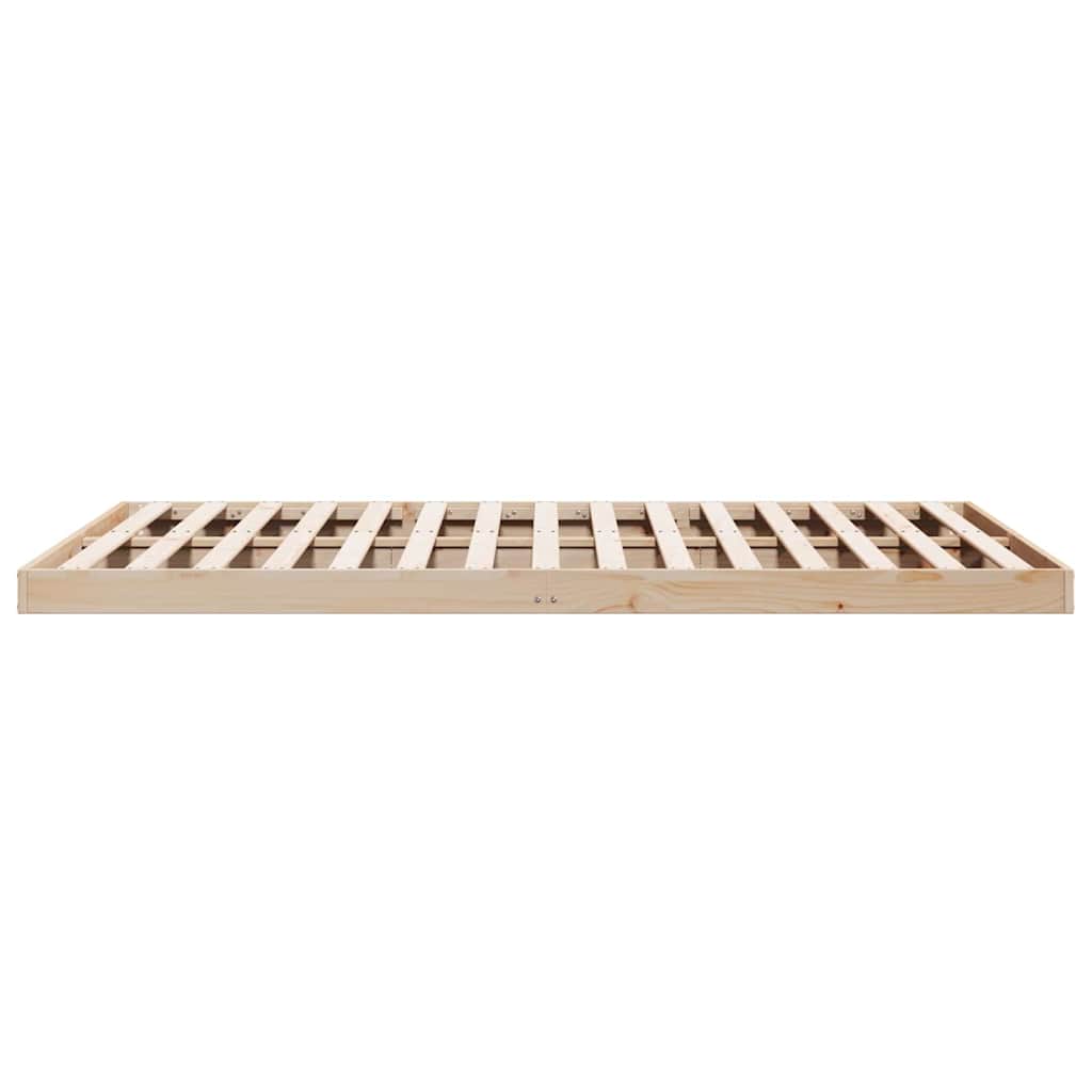 Bodenbettrahmen Natur 213,5 x 184 x 9 cm Massives Kiefernholz