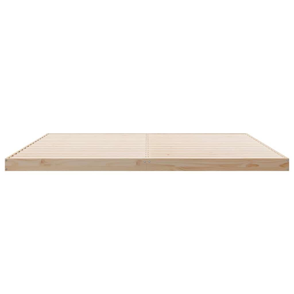 Bodenbettrahmen Natur 213,5 x 204 x 9 cm Massives Kiefernholz