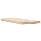 Bodenbettrahmen Natur 80 x 220 cm Massives Kiefernholz