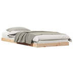 Bodenbettrahmen Natur 90 x 220 cm Massives Kiefernholz