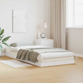 Bodenbettrahmen Weiß 90 x 220 cm Massives Kiefernholz