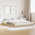 Bodenbettrahmen Natur 160 x 220 cm Massives Kiefernholz