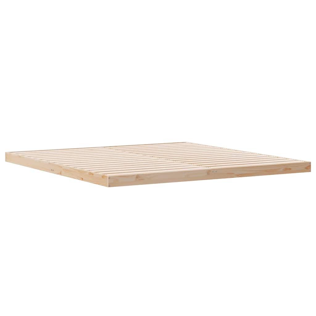 Bodenbettrahmen Natur 180 x 220 cm Massives Kiefernholz