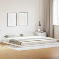 Bodenbettrahmen Weiß 180 x 220 cm Massives Kiefernholz