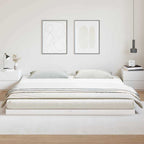 Bodenbettrahmen Weiß 180 x 220 cm Massives Kiefernholz