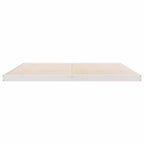 Bodenbettrahmen Weiß 200 x 220 cm Massives Kiefernholz