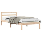 Bettrahmen Braun 215,5 x 85,5 x 69,5 cm Massivholz Kiefer