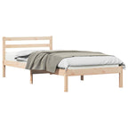 Bettrahmen Braun 215,5 x 95,5 x 69,5 cm Massivholz Kiefer