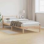 Bettrahmen Braun 215,5 x 105,5 x 69,5 cm Massivholz Kiefer