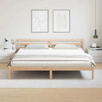Bettrahmen Braun 215,5 x 185,5 x 69,5 cm Massivholz Kiefer