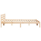 Bettrahmen Braun 215,5 x 185,5 x 69,5 cm Massivholz Kiefer