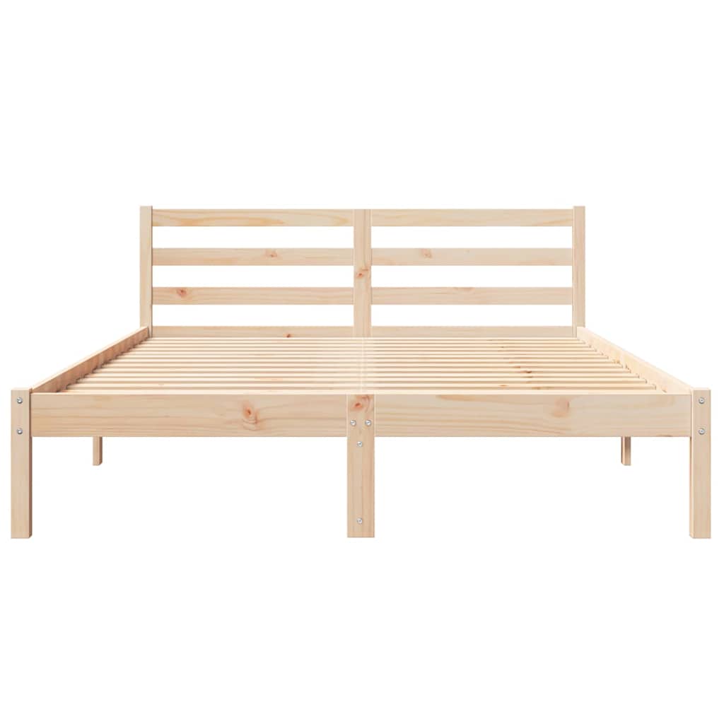 Bettrahmen Braun 225,5 x 145,5 x 69,5 cm Massivholz Kiefer