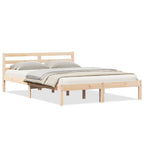 Bettrahmen Braun 225,5 x 145,5 x 69,5 cm Massivholz Kiefer