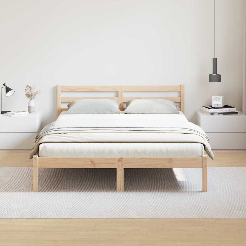 Bettrahmen Braun 225,5 x 165,5 x 69,5 cm Massivholz Kiefer
