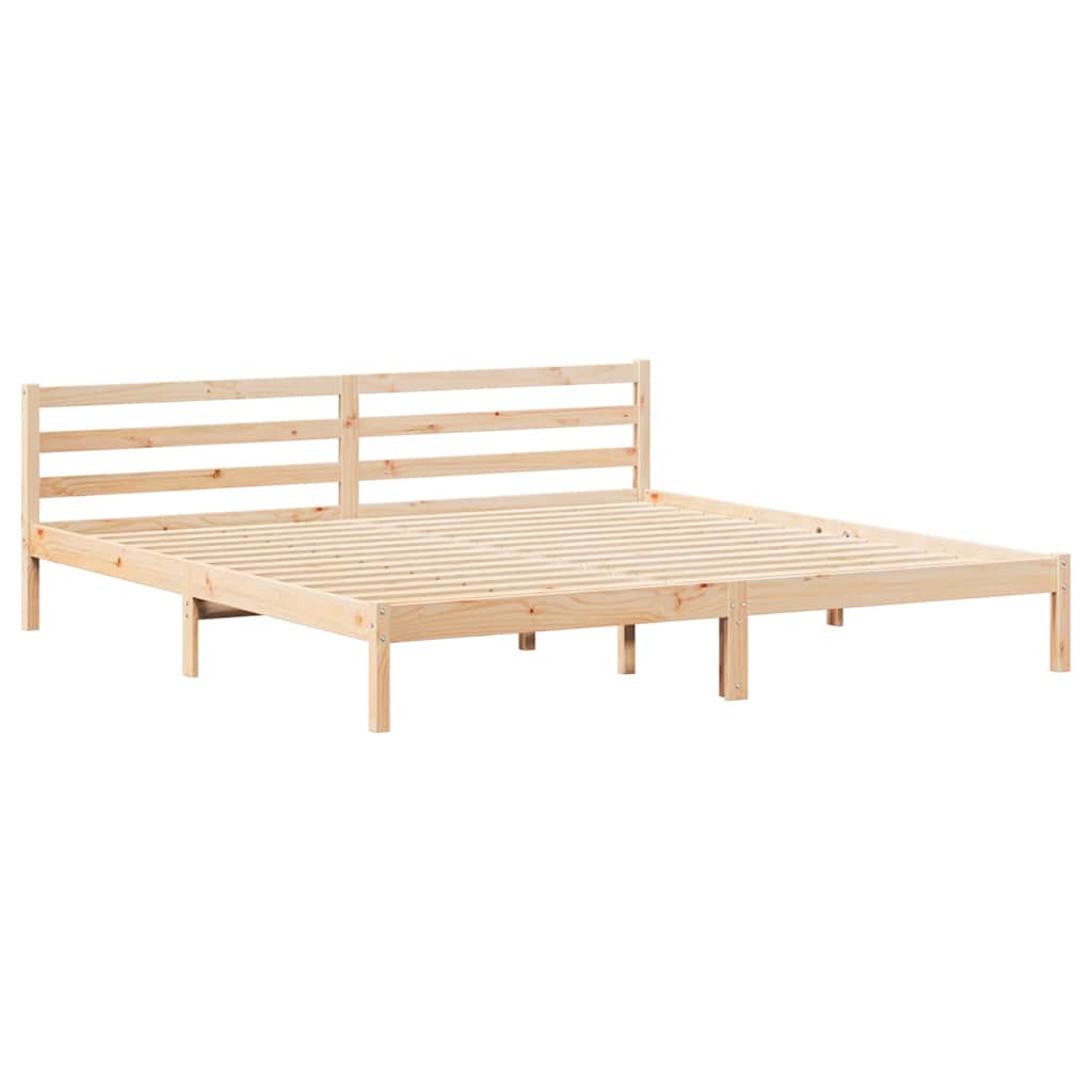 Bettrahmen Braun 225,5 x 185,5 x 69,5 cm Massivholz Kiefer