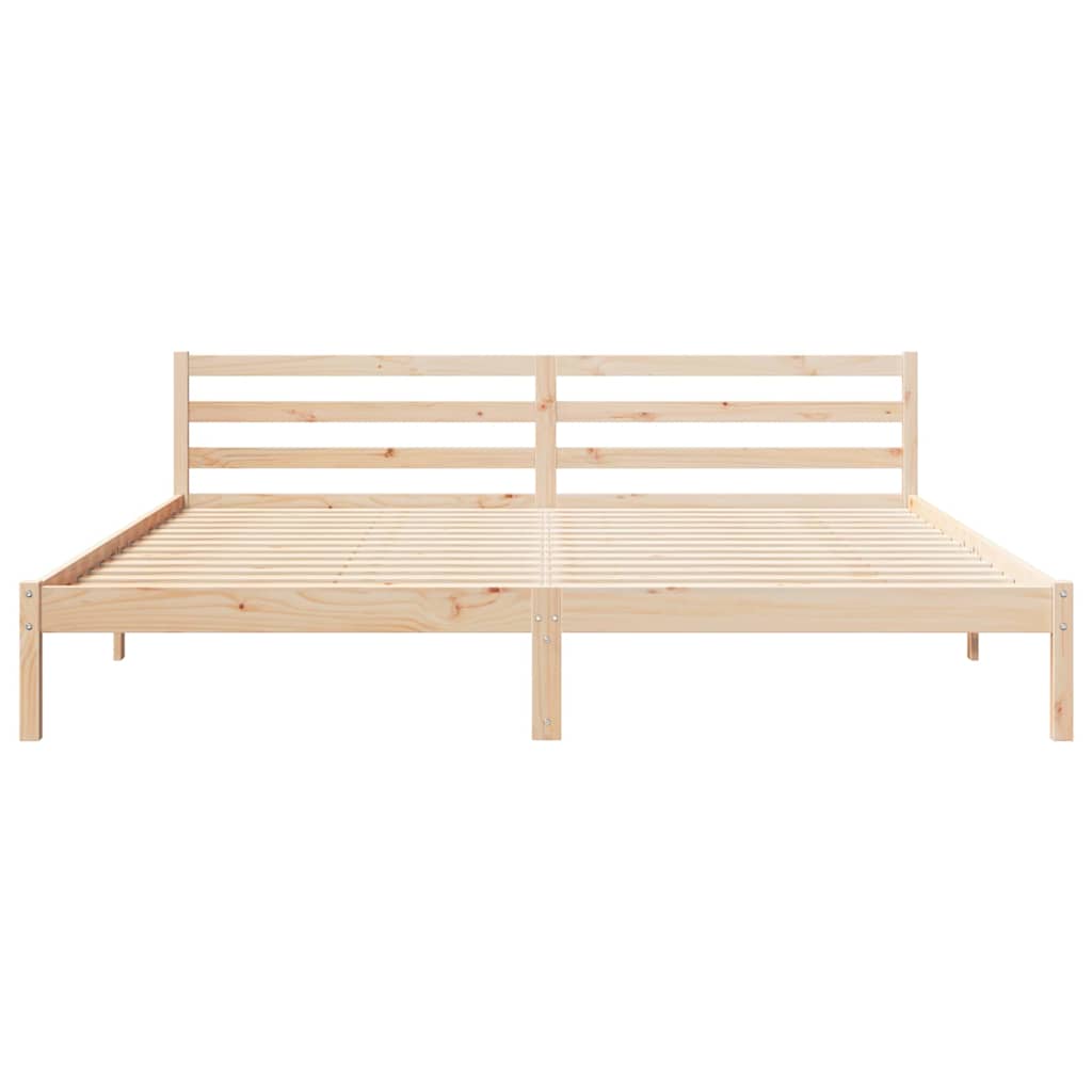 Bettrahmen Braun 225,5 x 185,5 x 69,5 cm Massivholz Kiefer