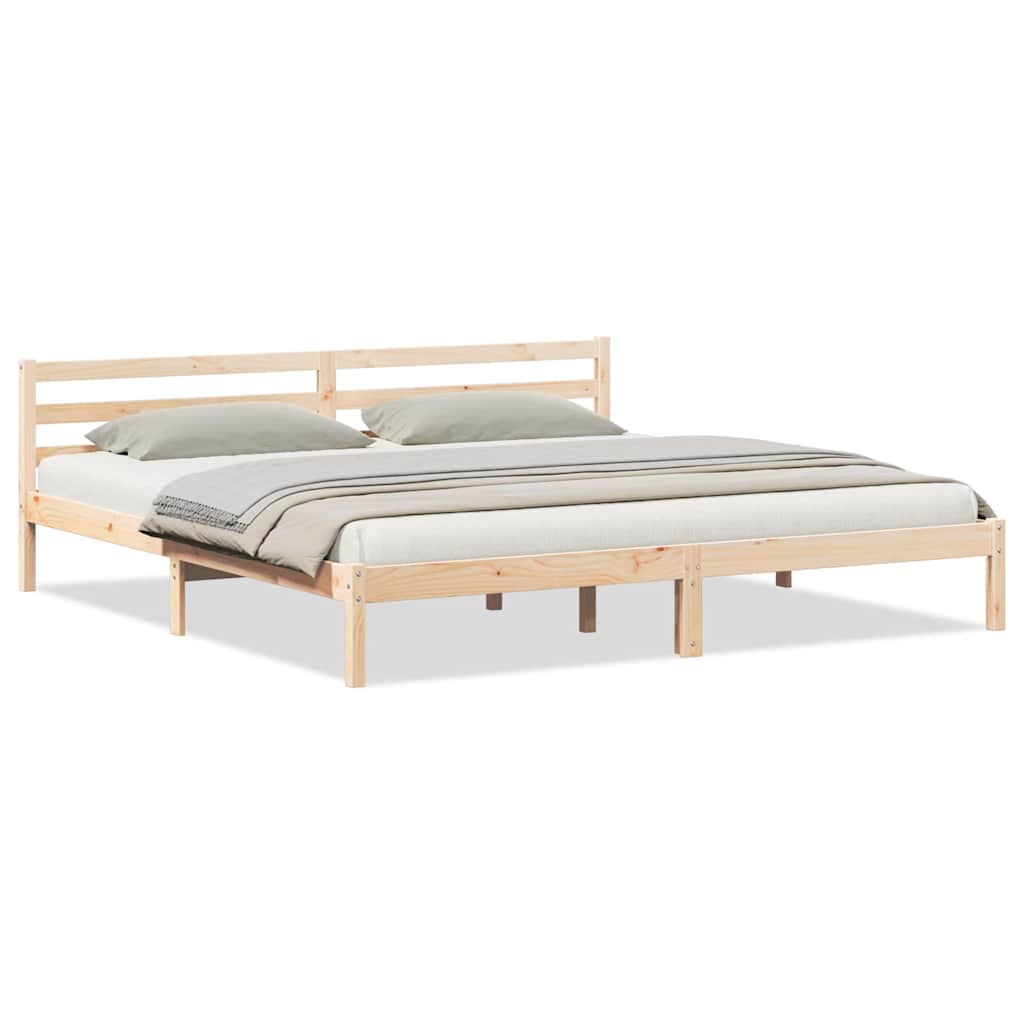 Bettrahmen Braun 225,5 x 205,5 x 69,5 cm Massivholz Kiefer