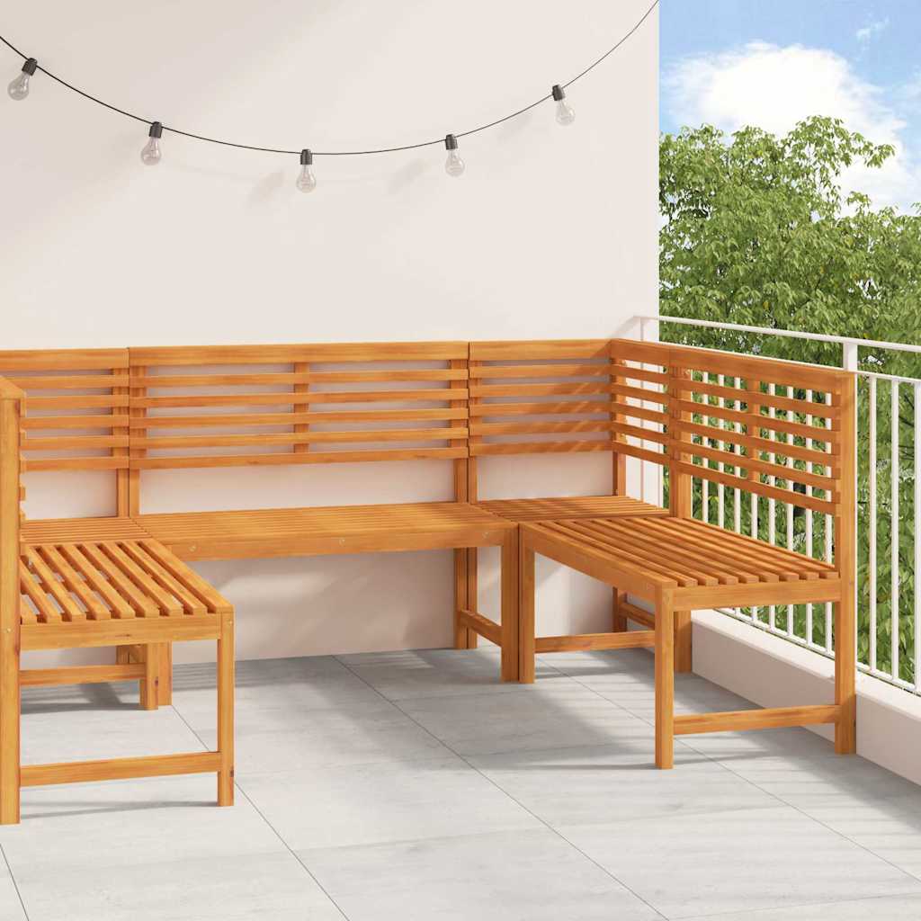 Gartenbänke Set 5 pcs Braun Massivholz Akazie