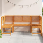 Gartenbänke Set 5 pcs Braun Massivholz Akazie