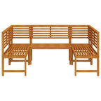 Gartenbänke Set 5 pcs Braun Massivholz Akazie