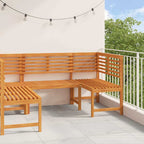 Gartenbänke Set 3 pcs Braun Massivholz Akazie