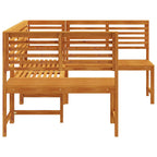 Gartenbänke Set 3 pcs Braun Massivholz Akazie