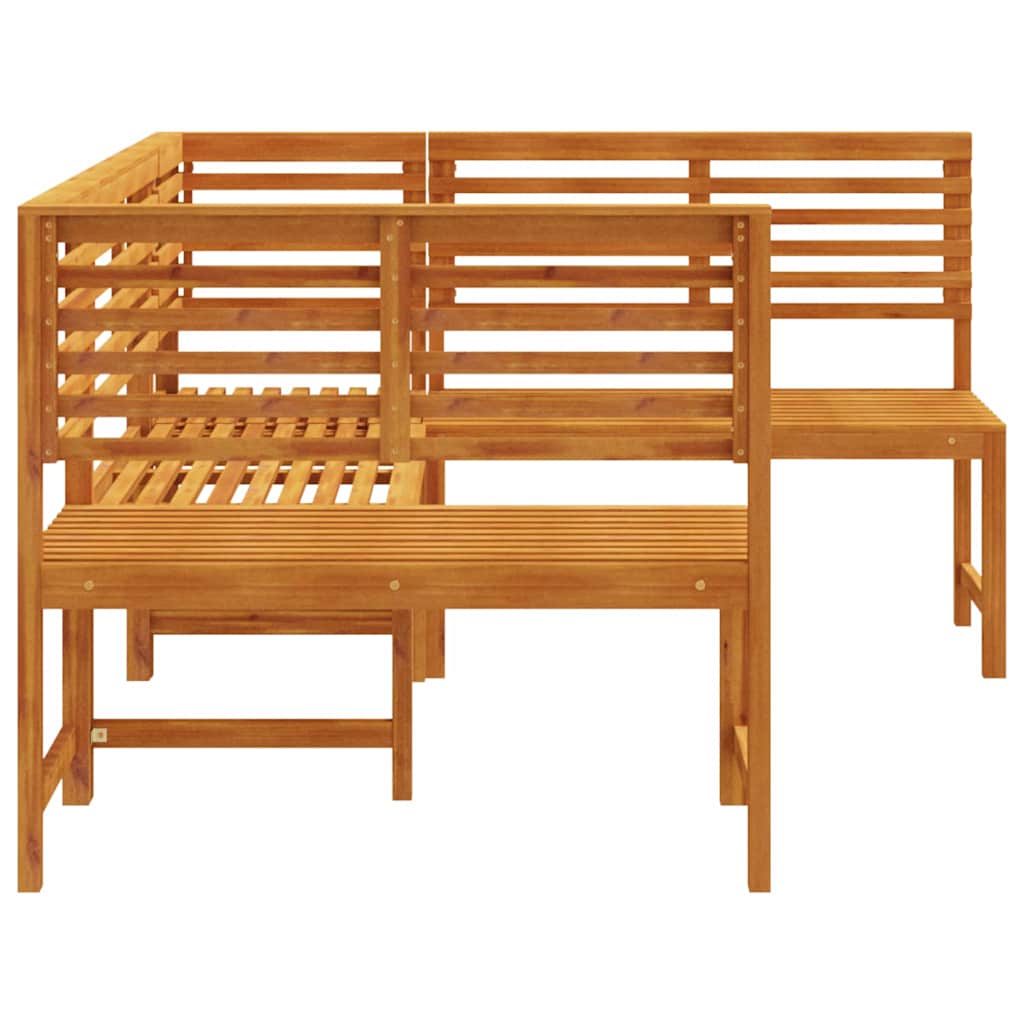 Gartenbänke Set 3 pcs Braun Massivholz Akazie