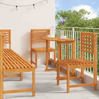 Garten Bistro Set 6 pcs Braun Massivholz Akazie
