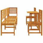 Garten Bistro Set 6 pcs Braun Massivholz Akazie