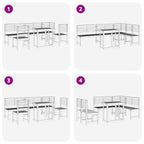 Garten Bistro Set 6 pcs Braun Massivholz Akazie