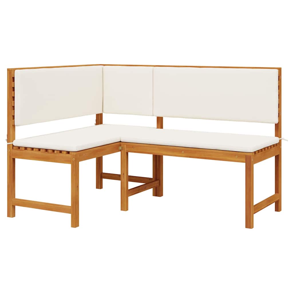 Gartenbänke Set 2 pcs Braun Massivholz Akazie
