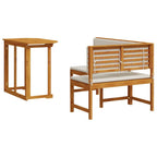 Gartenbänke Set 2 pcs Braun Massivholz Akazie