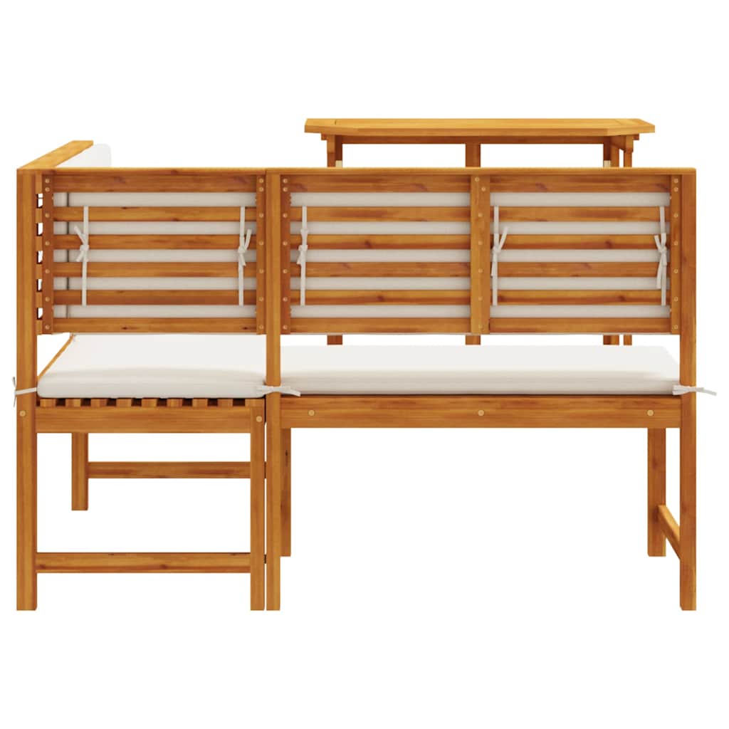 Gartenbänke Set 2 pcs Braun Massivholz Akazie