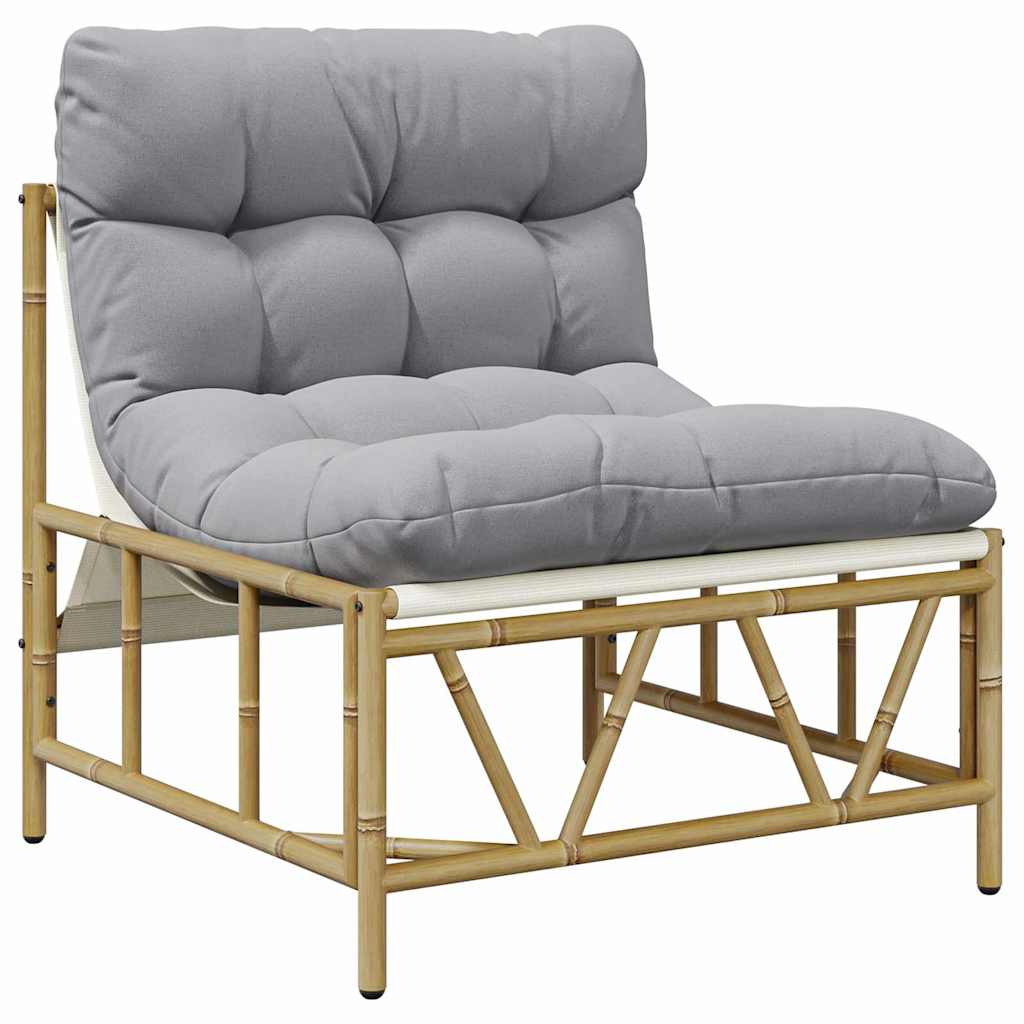 Outdoor-Sitzplätze mit Kissen 2 pcs Hellgrau Stahl