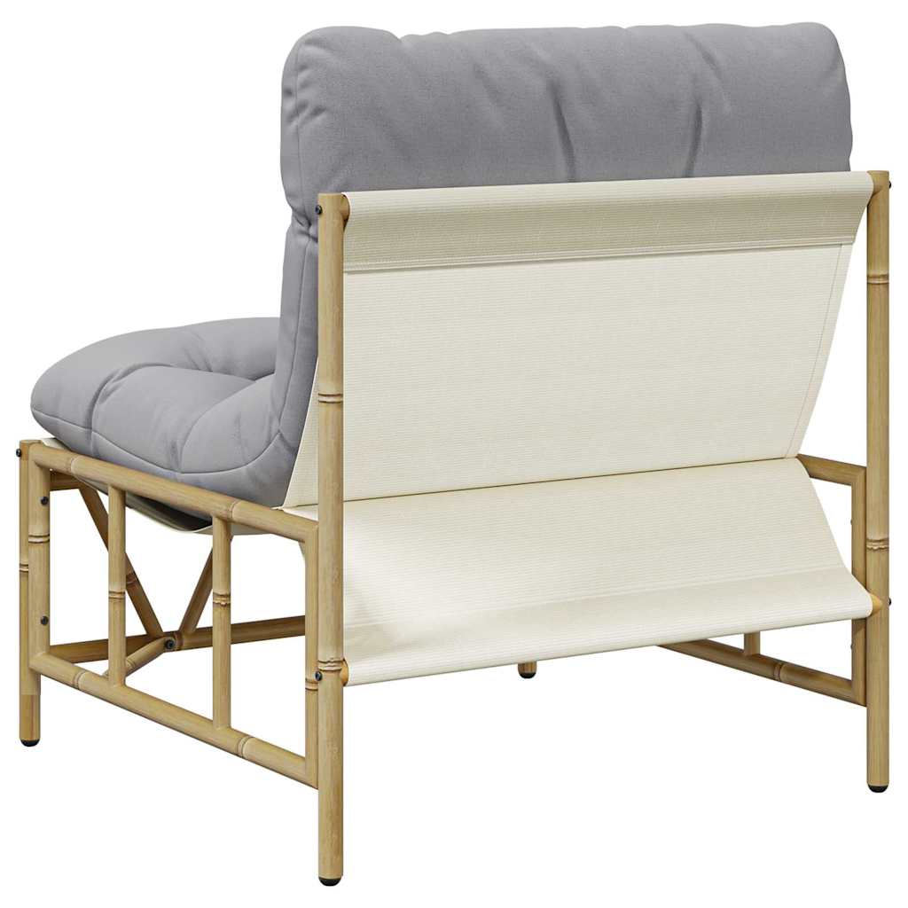 Outdoor-Sitzplätze mit Kissen 2 pcs Hellgrau Stahl