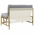 Outdoor-Sitzplätze mit Kissen Hellgrau 110 x 74,5 x 71 cm Stahl