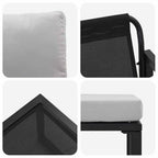 gartenmöbel 4 pcs 2-Sitzanzahl Hellgrau Polyester
