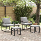 gartenmöbel 4 pcs 2-Sitzanzahl Hellgrau Polyester
