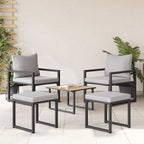 gartenmöbel 4 pcs 2-Sitzanzahl Hellgrau Polyester