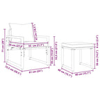 gartenmöbel 4 pcs 2-Sitzanzahl Hellgrau Polyester