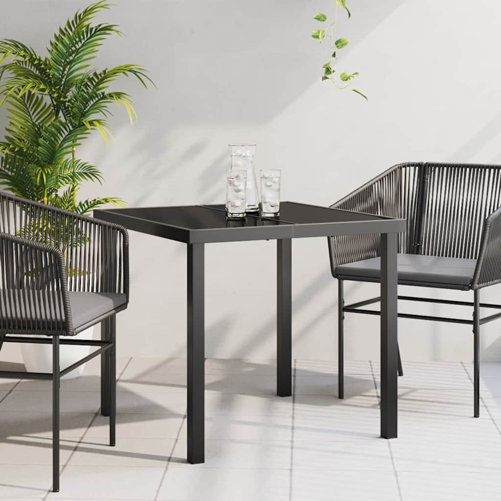 Gartentisch Schwarz 80 x 80 x 73 cm Metall