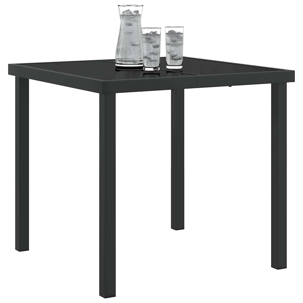 Gartentisch Schwarz 80 x 80 x 73 cm Metall