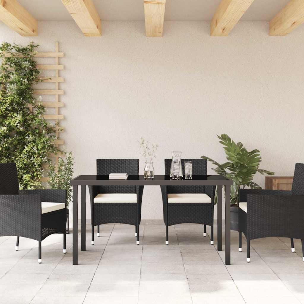Gartentisch Schwarz 140 x 70 x 73 cm Metall