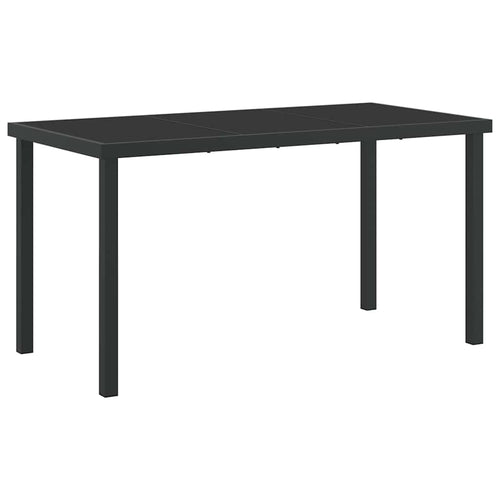 Gartentisch Schwarz 140 x 70 x 73 cm Metall