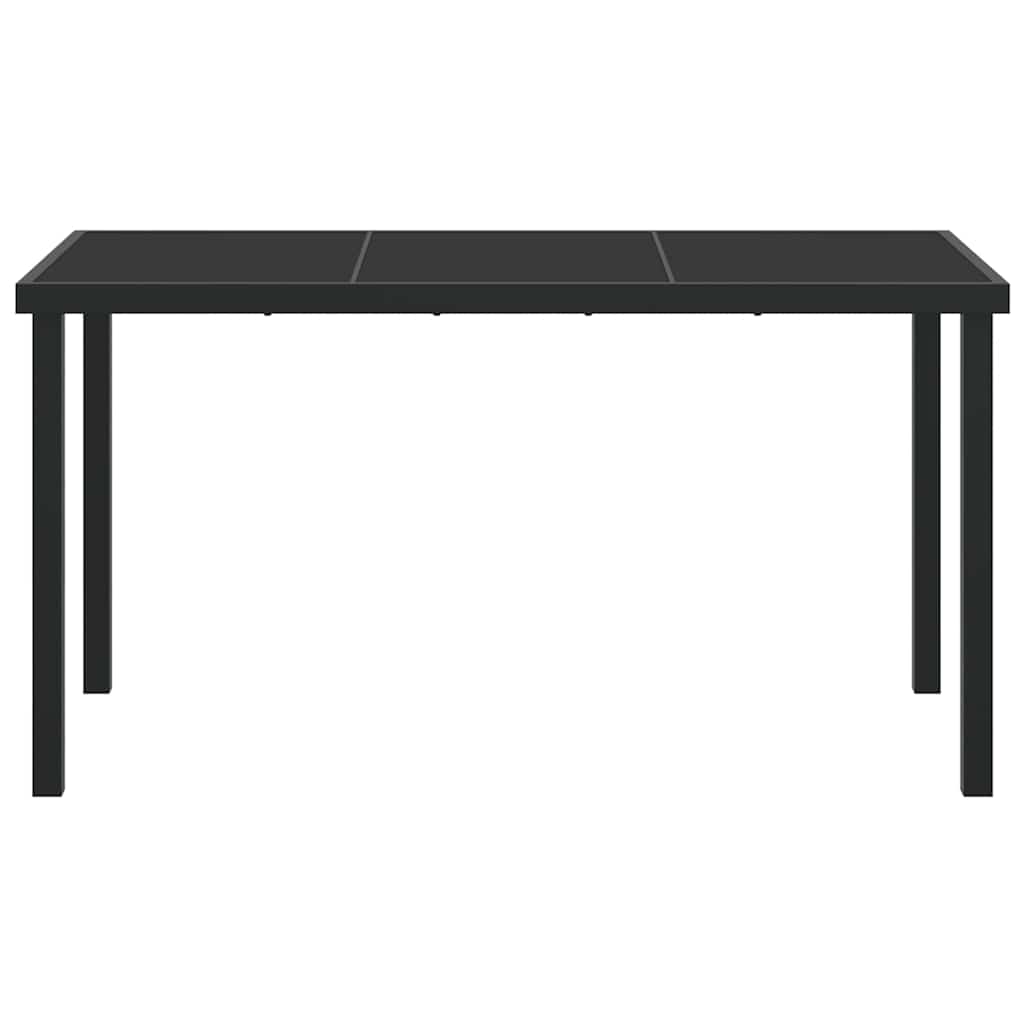 Gartentisch Schwarz 140 x 70 x 73 cm Metall