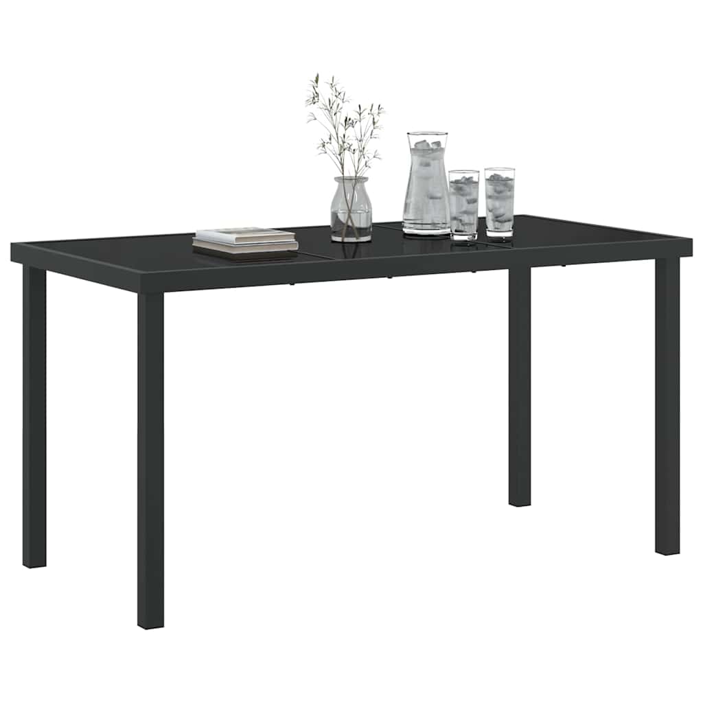 Gartentisch Schwarz 140 x 70 x 73 cm Metall