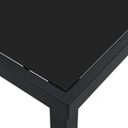 Gartentisch Schwarz 160 x 80 x 73 cm Metall