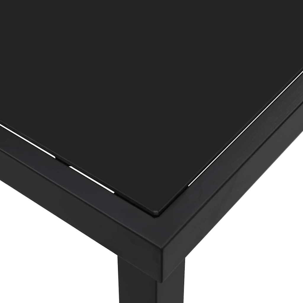 Gartentisch Schwarz 160 x 80 x 73 cm Metall