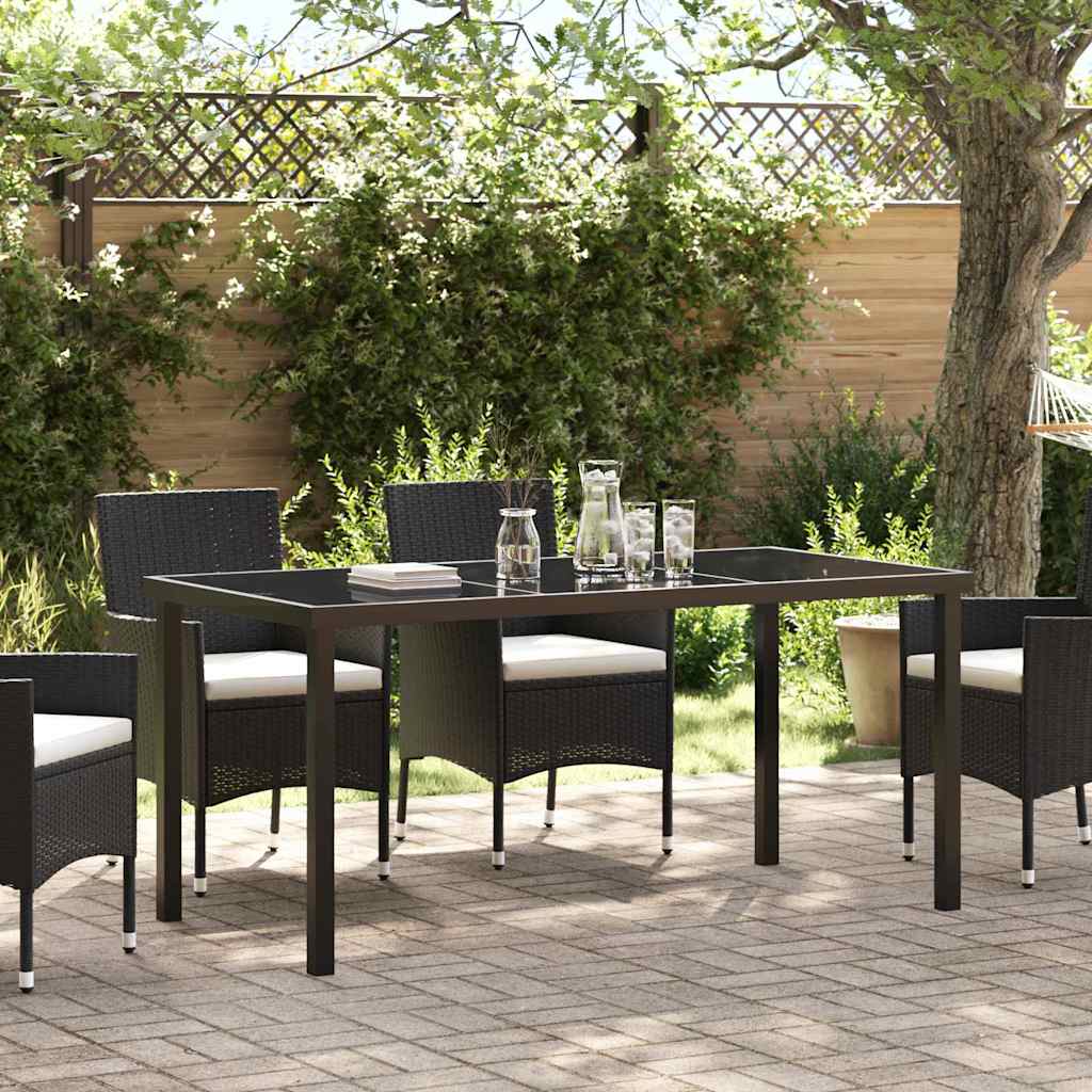 Gartentisch Schwarz 160 x 80 x 73 cm Metall