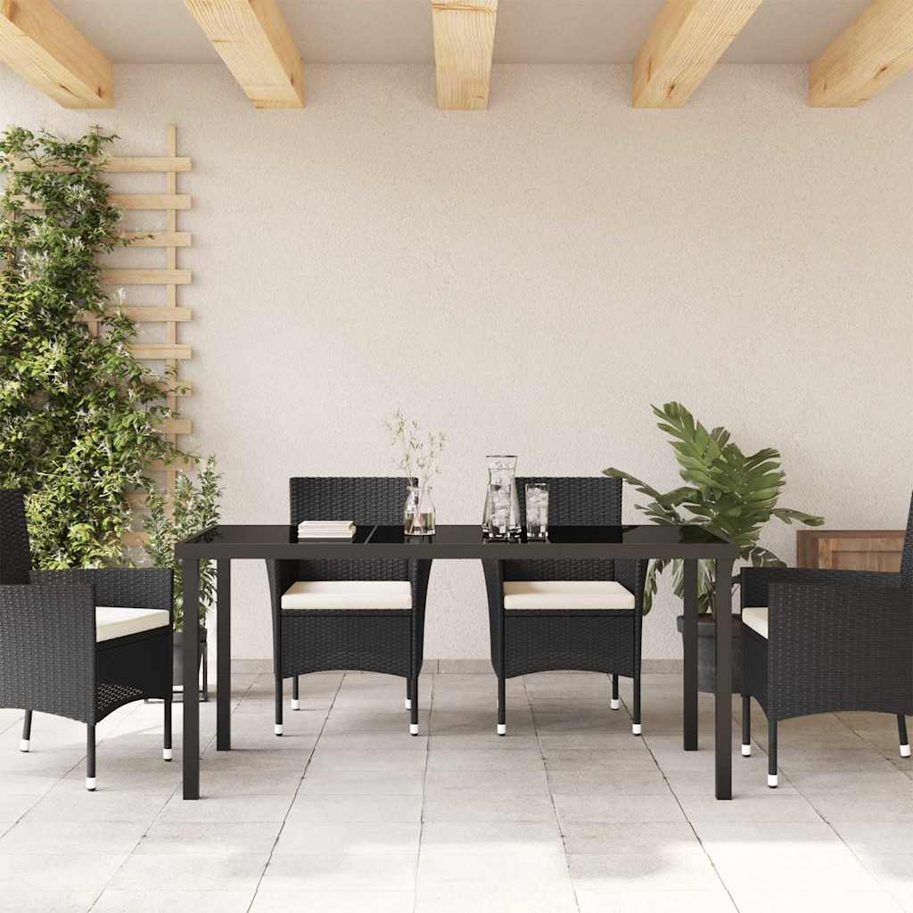 Gartentisch Schwarz 160 x 80 x 73 cm Metall